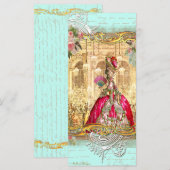 Marie Antoinette Party Versailles French Rack Kaar (Voorkant / Achterkant)