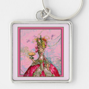 Marie Antoinette Peacocks en Cakes Sleutelhanger