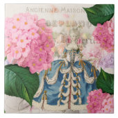 Marie Antoinette Pink Hydrangea Ceramic Tile Tegeltje (Voorkant)