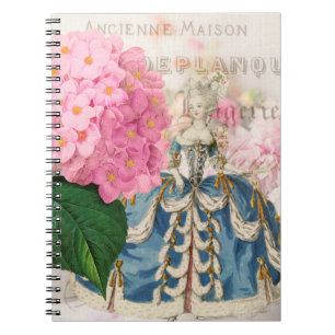 Marie Antoinette Pink Hydrangea French Notebook Notitieboek
