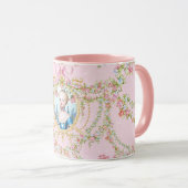Marie Antoinette Pink Rose Frame Mug (Devant droit)