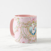 Marie Antoinette Pink Rose Frame Mug (Devant gauche)