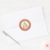 Marie Antoinette Poodle Ronde Sticker (Envelop)