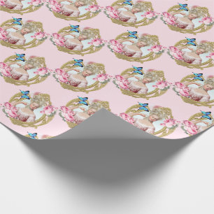 Marie Antoinette Portret Wrapping Paper Roze Rose Cadeaupapier