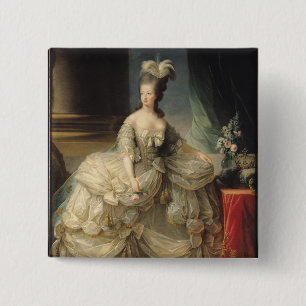 Marie Antoinette Queen of France, 1779 Vierkante Button 5,1 Cm