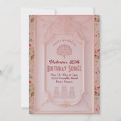 Marie Antoinette Rococo Coquette Verjaardagsfeestj Kaart (Voorkant)