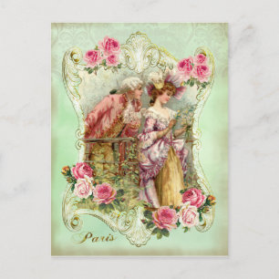 Marie Antoinette Rococo Liefhebbers Roos Lady Brie Briefkaart