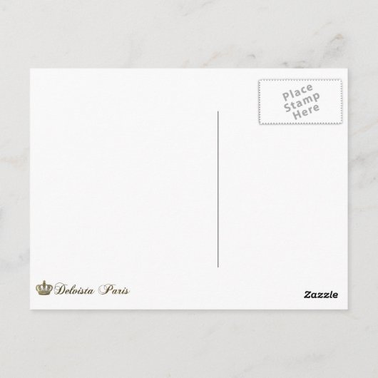 Marie Antoinette Rococo Piano Briefkaart (Achterkant)