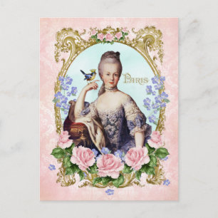 Marie Antoinette rose Damask Antonia Rose Carte po