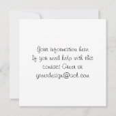 Marie Antoinette Rose Roses à Paris Invitation (Dos)