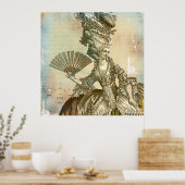 Marie Antoinette Sepia Parchment Lg. Impression de (Cuisine)