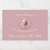 Marie Antoinette Sparkling Vin Étiquette rose (Étiquettes simples)