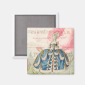 Marie Antoinette Square Magnet Magneet (Voorkant / Achterkant)