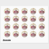 Marie Antoinette Stickers, Envelopzegels Ronde Sticker (Vel)