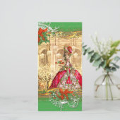 Marie Antoinette Theevisite Kerst Foto Kaart (Staand voorkant)