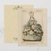 Marie Antoinette ~ Uitnodigingen (Voorkant / Achterkant)