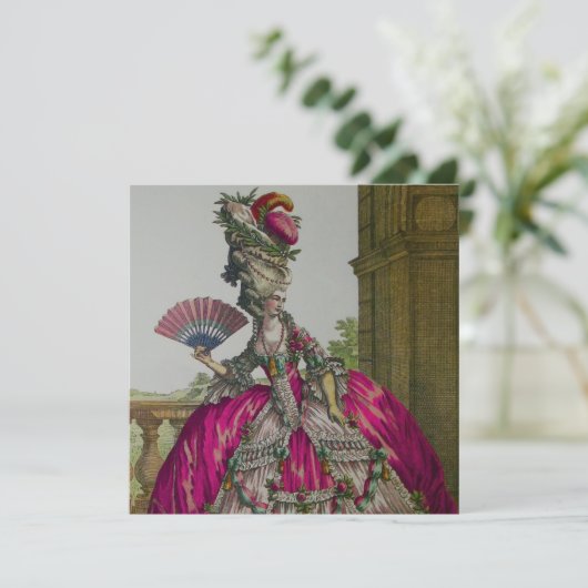 Marie Antoinette ~ Uitnodigingen / RSVP (Staand voorkant)
