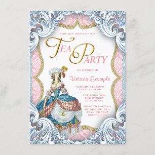 Marie Antoinette Verjaardag Tea Party Kaart