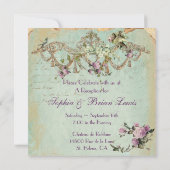 Marie Antoinette Versailles Ancient Gardens Square Kaart (Achterkant)