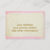 Marie Antoinette Versailles visitekaartje (Achterkant)