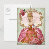 Marie Antoinette Verseilles Queen Briefkaart (Voorkant / Achterkant)