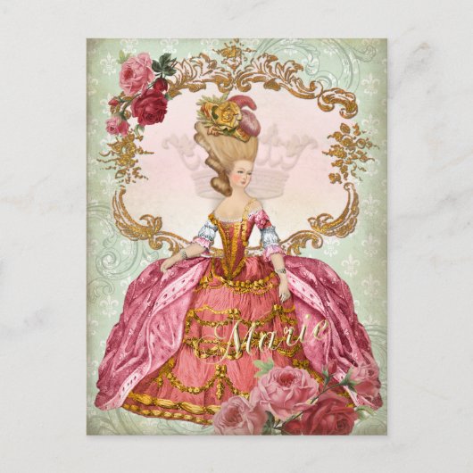 Marie Antoinette Verseilles Queen Briefkaart (Voorkant)