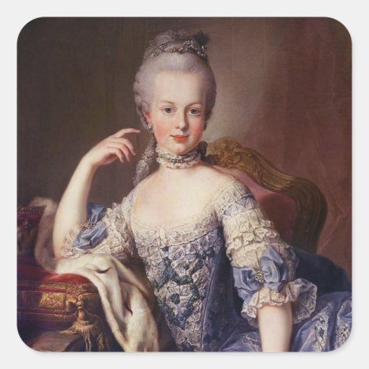 Marie Antoinette Vierkante Sticker (Voorkant)