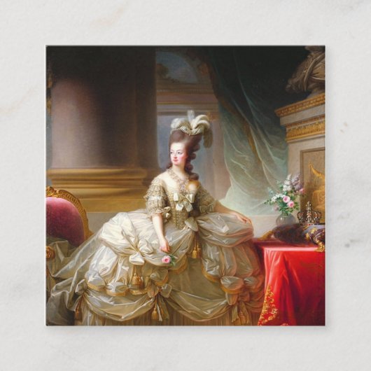 Marie Antoinette Vierkante Visitekaartje (Voorkant)