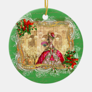 Marie Antoinette voor Kerstmis te Versailles Keramisch Ornament