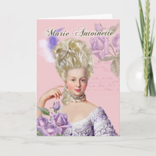 Marie Antoinette Wenskaart Lavendel Roos Kaart