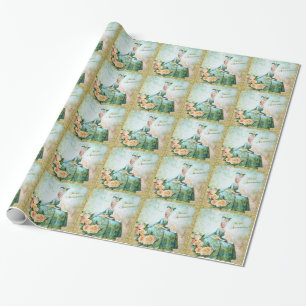 Marie Antoinette Wrapping Paper Emerald Garden Cadeaupapier