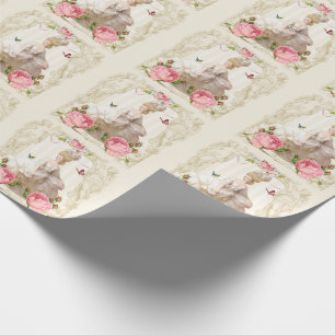 Marie Antoinette Wrapping Paper Roze Rose Lijst Cadeaupapier