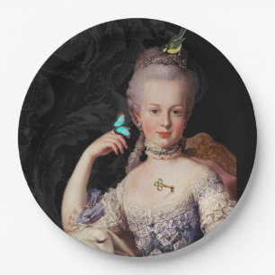Marie Antoinette, zwart met slot en sleutel Papieren Bordje