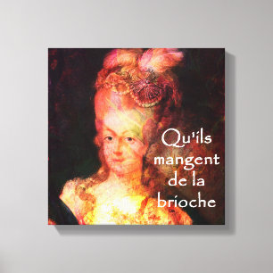Marie Antoinette's-Let ze op cake Canvas Afdruk