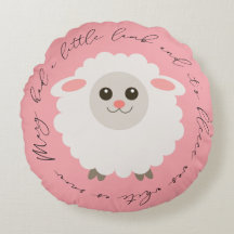 Marie Avait Un Petit Agneau Coussin Rond