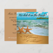 Marie & Bill Starfish Couple Beach Reception Kaart (Voorkant / Achterkant)