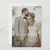 MARIÉ CHRISTMAS or script mariage faire-part (Devant)