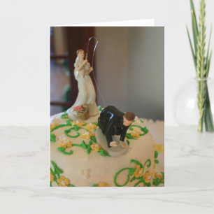 Marié contagieux de mariage de carte de jeune