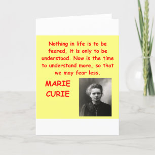 Marie Curie-citaat Kaart