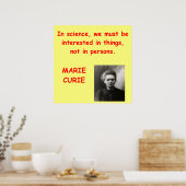 Marie Curie-citaat Poster (Keuken)