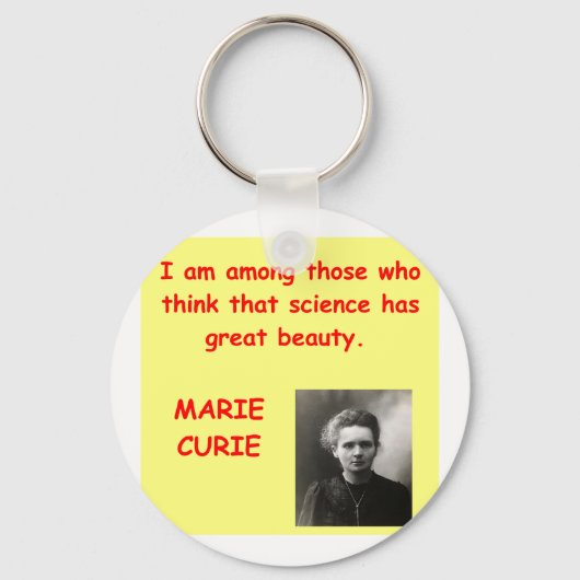 Marie Curie-citaat Sleutelhanger (Voorkant)