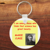Marie Curie-citaat Sleutelhanger (Voorkant)