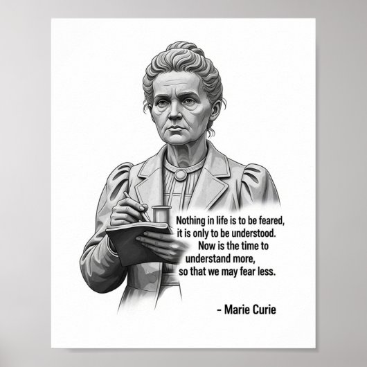 Marie Curie Inspirational Science Poster – Pioneer (Devant)