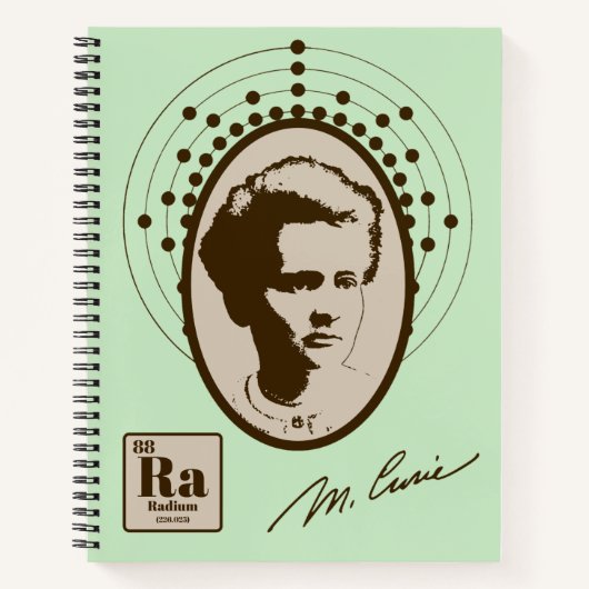 Marie Curie - Mint Notitieboek (Voorkant)