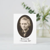Marie-Curie Postcard Briefkaart (Staand voorkant)