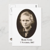 Marie-Curie Postcard Briefkaart (Voorkant / Achterkant)