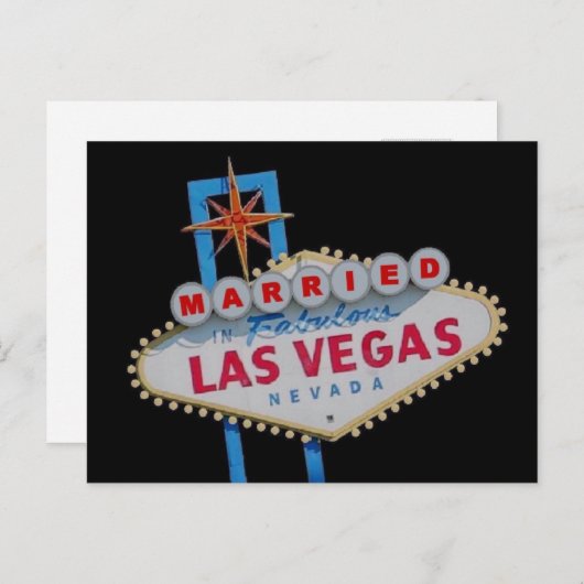 MARIÉ Dans Fabulous Las Vegas Carte Postale (Devant / Derrière)