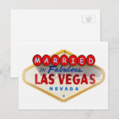 MARIÉ Dans Fabulous Las Vegas Carte Postale (Devant / Derrière)