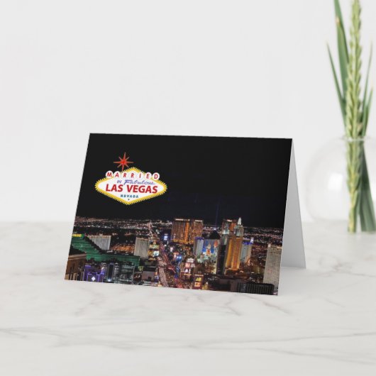 MARIÉ dans la carte fabuleuse de Las Vegas (Devant)