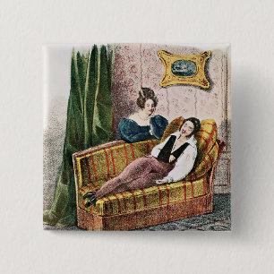 Marie Dorval in de rol van Adele d'Hervey Vierkante Button 5,1 Cm